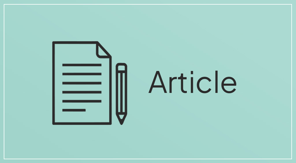 Article post card with pen and pencil icon