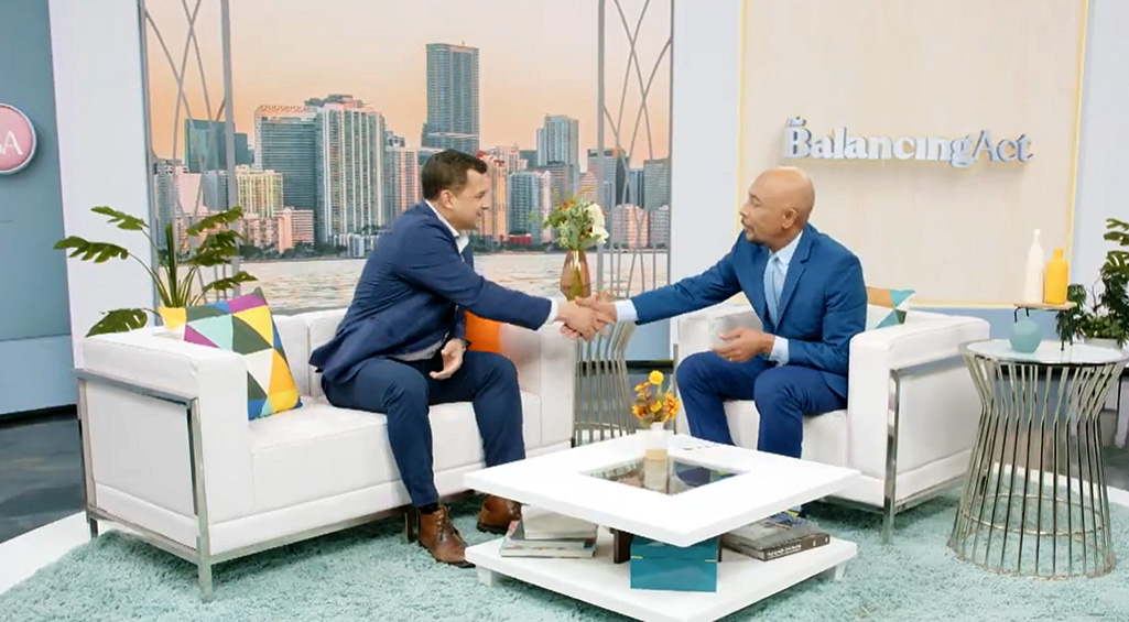 Dr. Shaminder Gupta joins Montel Williams on the set of The Balancing Act to discuss chronic illness in America
