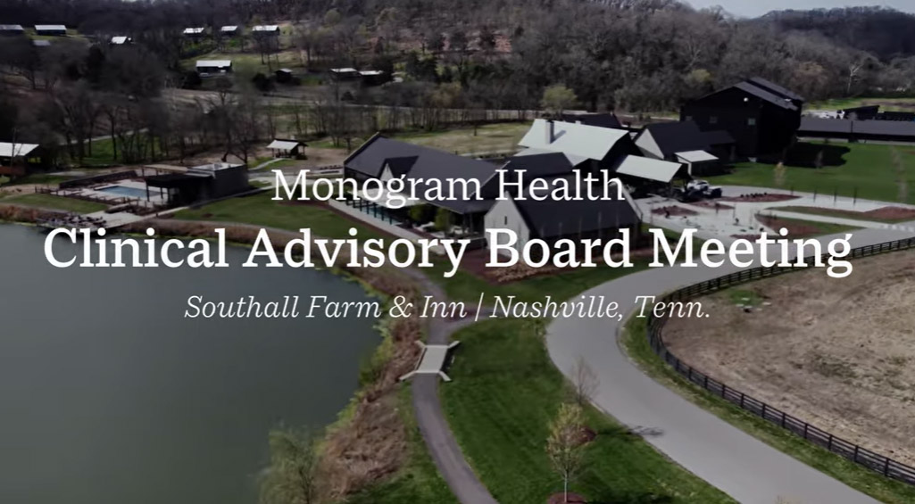 Image of the stage at Monogram Health's 2026 Clinical Advisory Board in Nashville, TN
